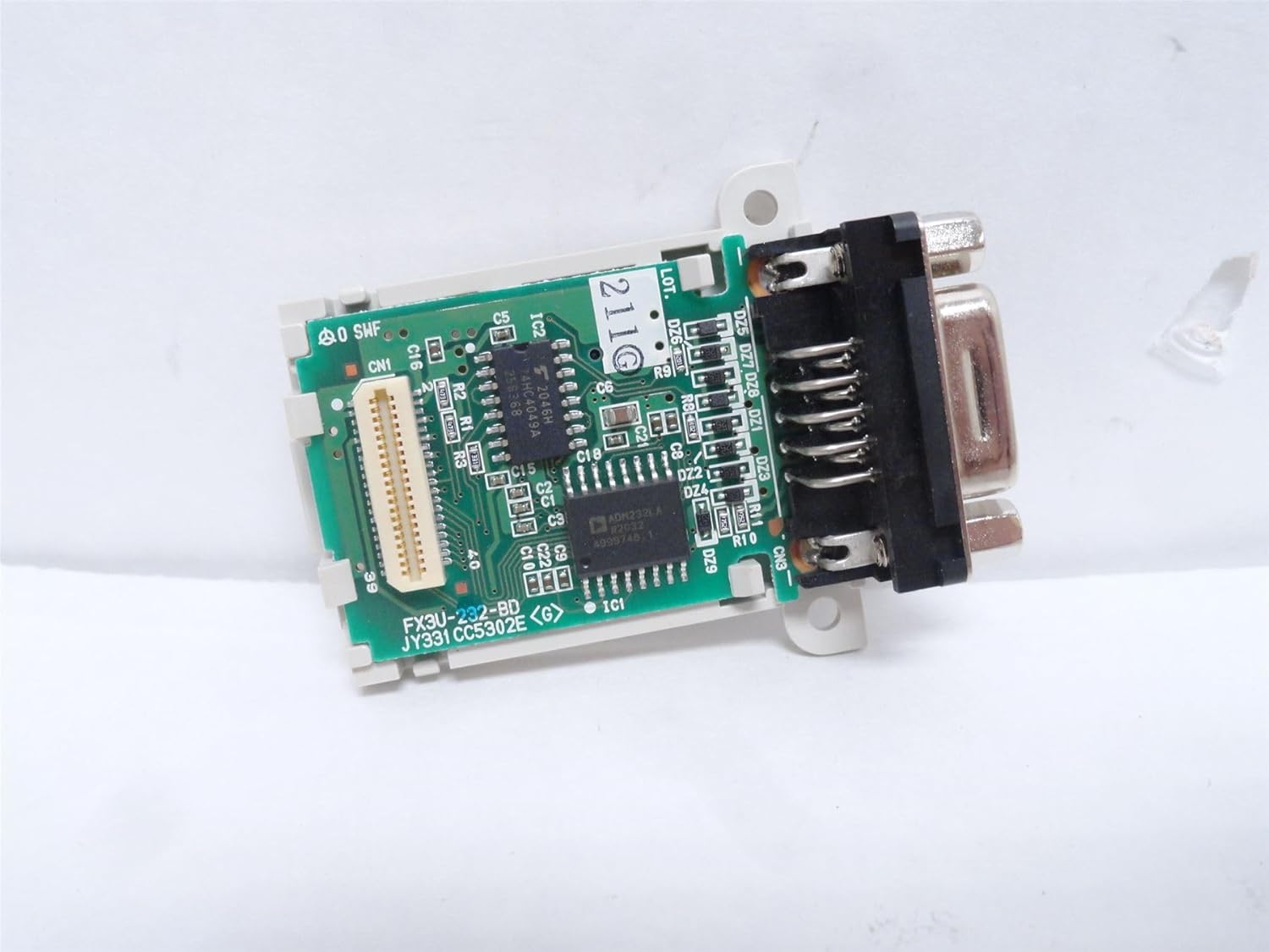 Top-down view of Mitsubishi FX3U-232-BD module