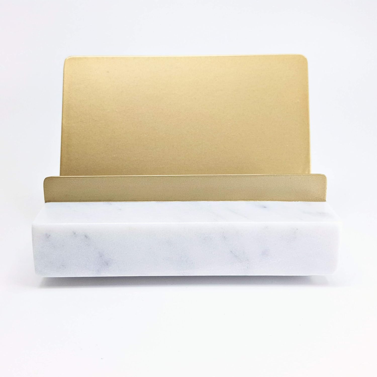 Marble and Gold Decor Office Desk Accessories Business Card Holder for Women