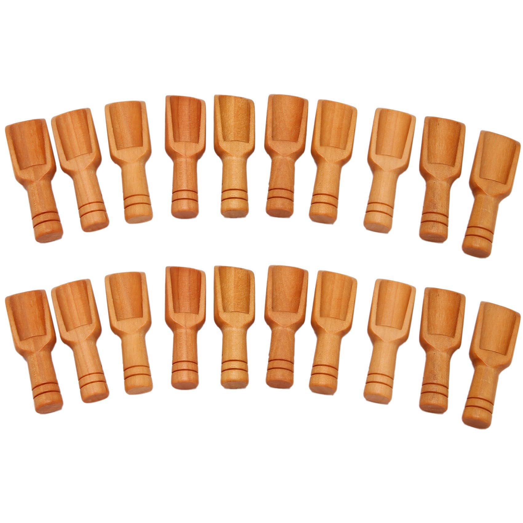 Hndhbfgrt 20PCs Wooden Mini Scoop Salt Sugar Coffee Spoon Kitchen Cooking Tool