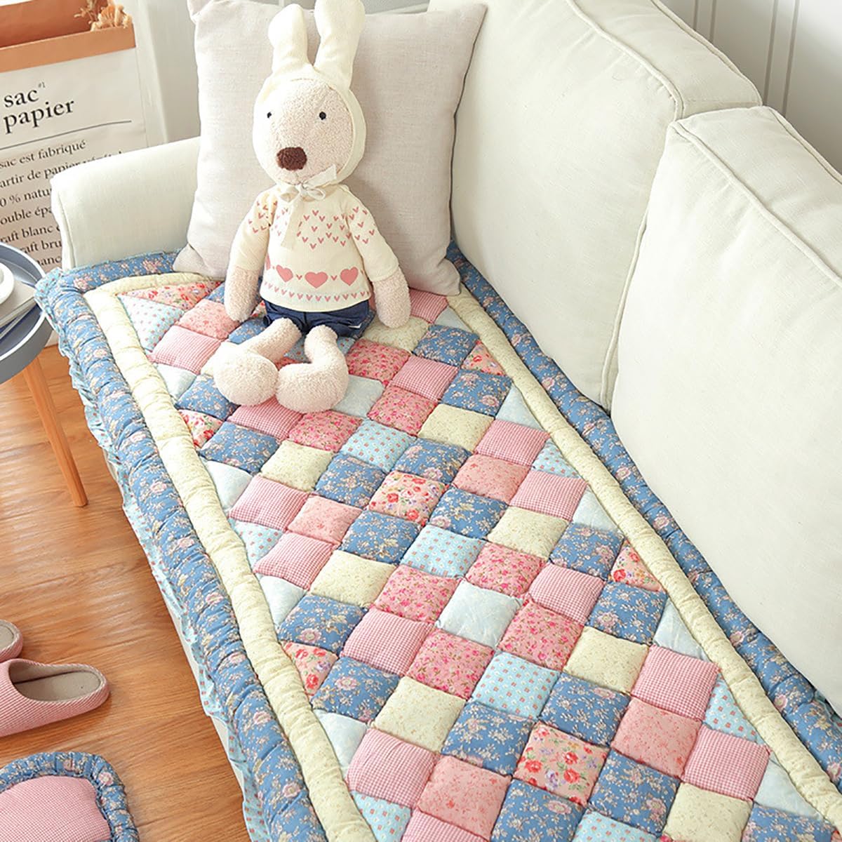 Funny Fuzzy Couch Cover,Garden Chic Cotton Protective Couch Cover,2023 New Magic Sofa Cover,Dog Couch Cover Protector