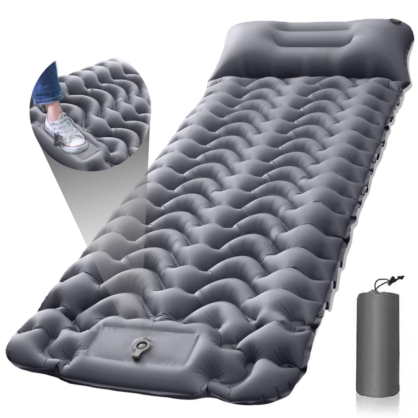 NORDMUT Self-Inflating Sleeping Mat 10 Cm - Camping Sleeping Mat With