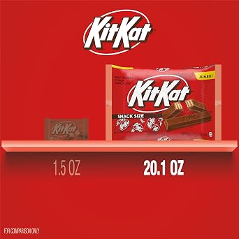 KIT KAT Milk Chocolate Wafer Snack Size Candy Bag, 20.1 oz