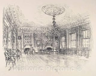 Art Print : Joseph Pennell, Signers' Room, Independence Hall, 1912, Historic Wall Décor : 24in x 18in