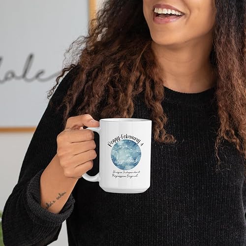 Vista 76 de Taza de cerámica blanca con monograma de letra inicial personalizada, alfabeto floral, nombre personalizado y inicial A-Z, taza de café de 11 onzas