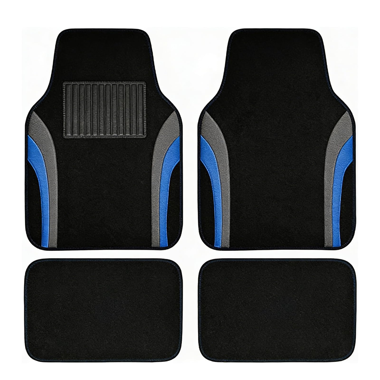 Tapis de sol voiture VW ID.5 confortables en tissu bleu pour vos trajets en famille