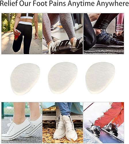 Miniatura 5 de 20 Pack Metatarsal Pads for Women and Men, Felt Ball of Foot Cushion, Adhesive Forefoot Pads Forefoot Cushion Pads, Foot Pads for Forefoot and Sole