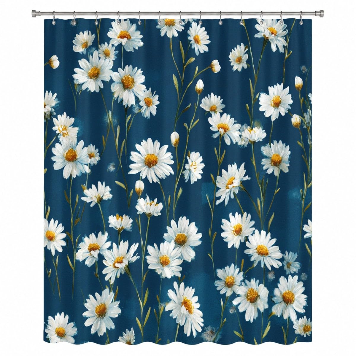 Generico Tenda Doccia 240x200 cm Blu Poliestere, per Bagno, Casa e Hotel