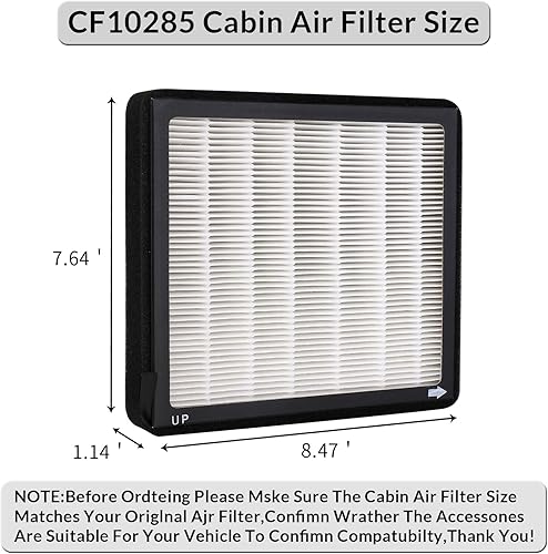 Miniatura 2 de CF173, CF10285, filtro de aire de cabina con partículas de carbón activado para Toyota Tundra, Camry, Yaris, Corolla, RAV4, Sequoia, 4runner.Subaru,