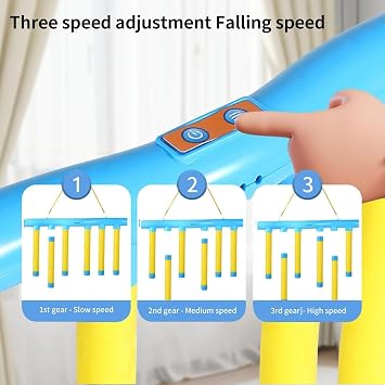 Catching Sticks Games,Falling Sticks Catching Game,Catch the Stick Game Training Toys, Drop It Catch It Win It Reaction Game,3 Dropping Speeds, Falling Sticks Catching Game for Kids & Adults (yellow)