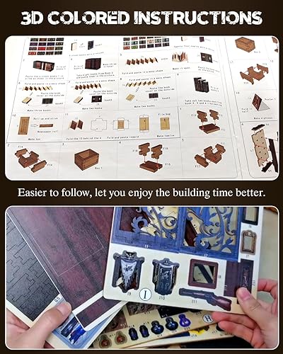 Miniatura 5 de OurMiao Kit de rincón de libros, kit de rincón de libros para adultos y adolescentes, sujetalibros decorativos para decoración de estanterías,