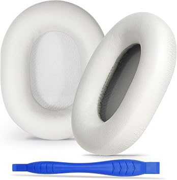 Aurivor Replacement Ear Pads Cushions for Sony XM5 Noise Canceling Headphones, Premium WH-1000XM5 Earpads Covers with Soft Protein Leather, Optimized Memory Foam Silver