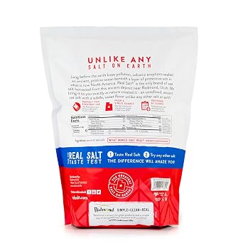 Redmond Real Salt Kosher Natural Unrefined Gluten Free Kosher grind, 10 LB Bag
