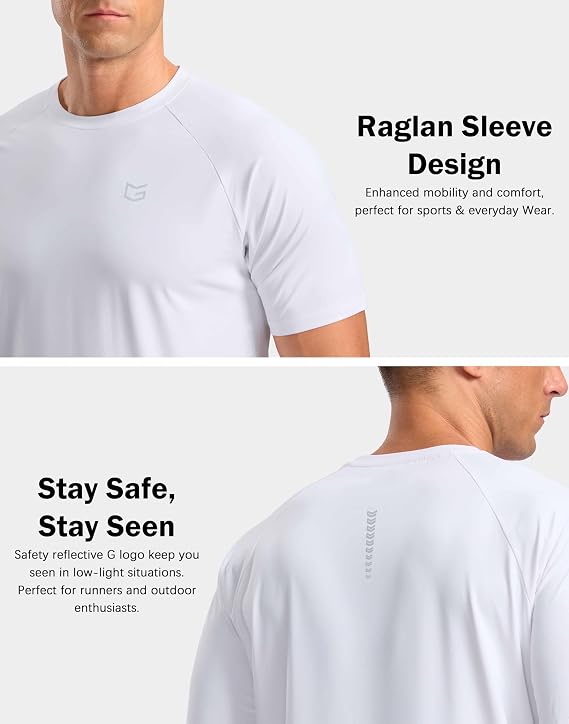 G Gradual Men's Athletic Workout T-Shirts Moisture Wicking Running Shirts