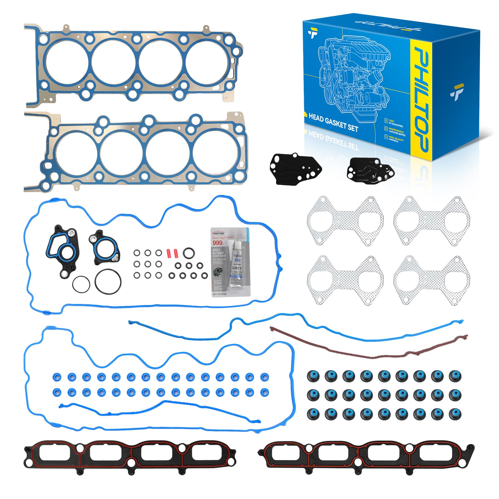 PHILTOP HS26306PT Head Gasket Set Fit for Ford F-150 2004-2006, Expedition 2005-2006, F-250 Super Duty 2005-2006, Lincoln Mark Navigator F-350 Super Duty, for 5.4L Engine Cylinder Head Gasket Kit