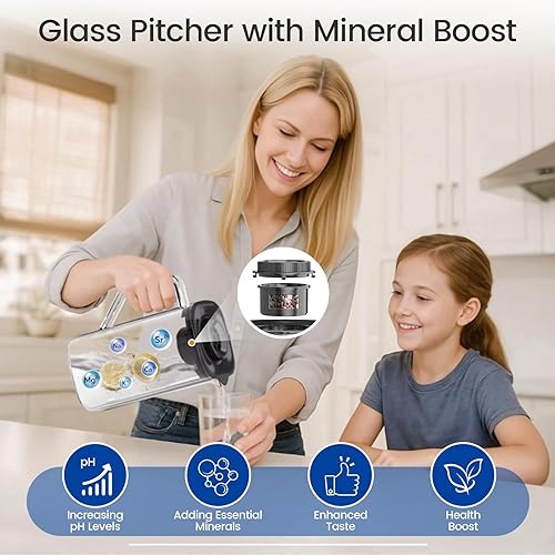 Miniatura 5 de Stokk Encimera de filtro de agua de ósmosis inversa E1, sistema de filtro de agua RO de 5 etapas con jarra de vidrio de remineralización, NSFANSI 58