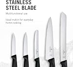 Victorinox Swiss Classic Kitchen Knife Set, 5 Pieces - Paring Knives, Utility Knife, Carving Knife and Bread Knife - Black