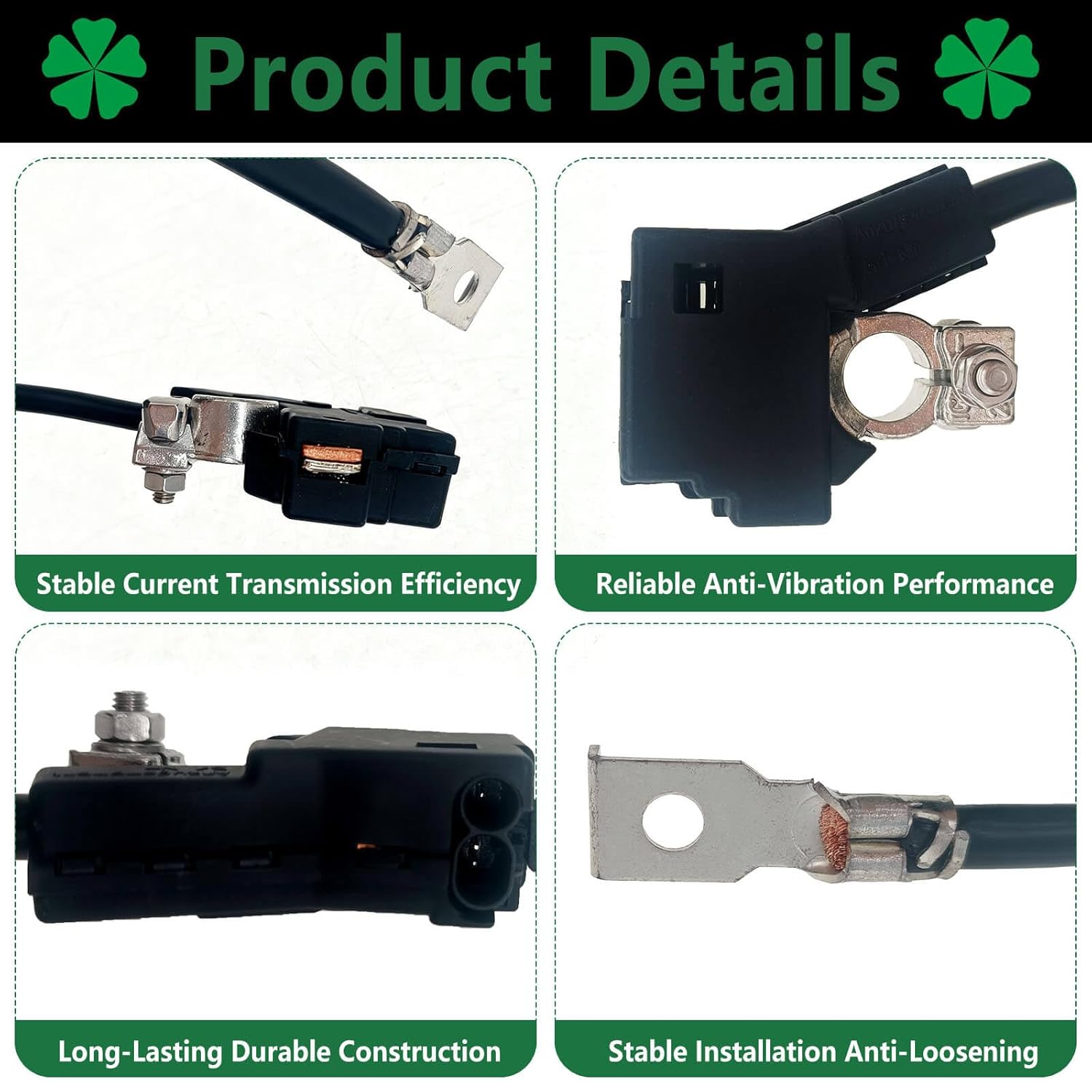 Intelligent Battery Negative Terminal 61219302358 61219302356 61219253082 Compatible with BMW 5 6 7 Series X1 X3 X5 X6 F18 F01 F02 F07 F10 2009-2017 Battery Cable Connector