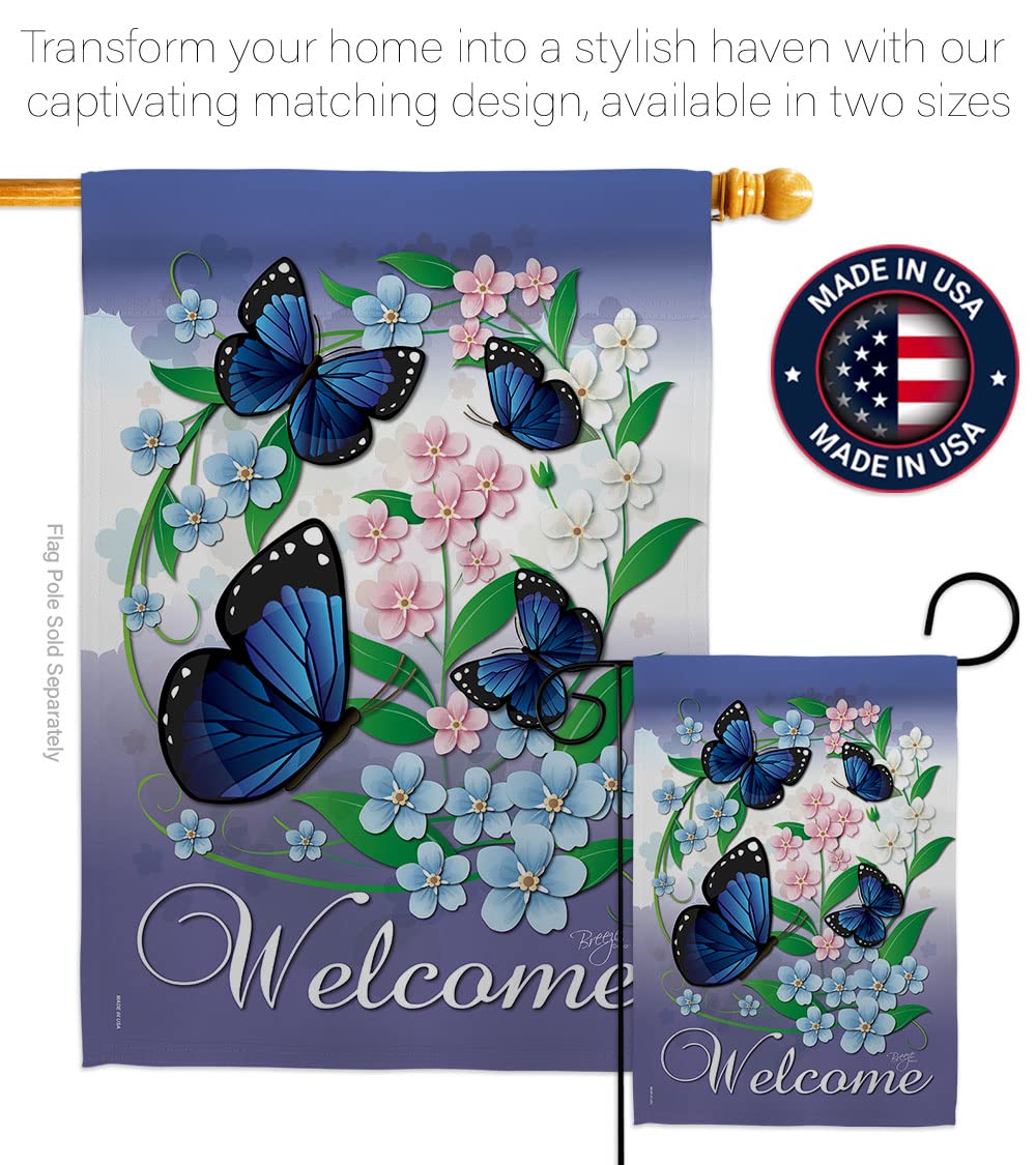 Amazon.com : Breeze Decor G154069-BO Blue Butterflies