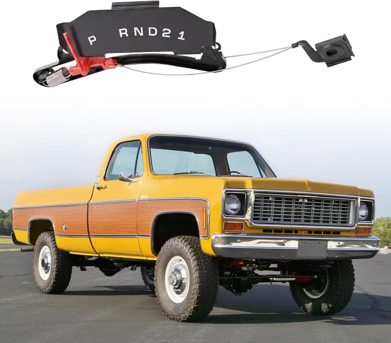 Gear Shift Indicator Assembly Compatible with Chevy GMC Truck 3 Speed Automaitc 1973-1979 Indicator Selector Cable Clip Replaces 73-3510