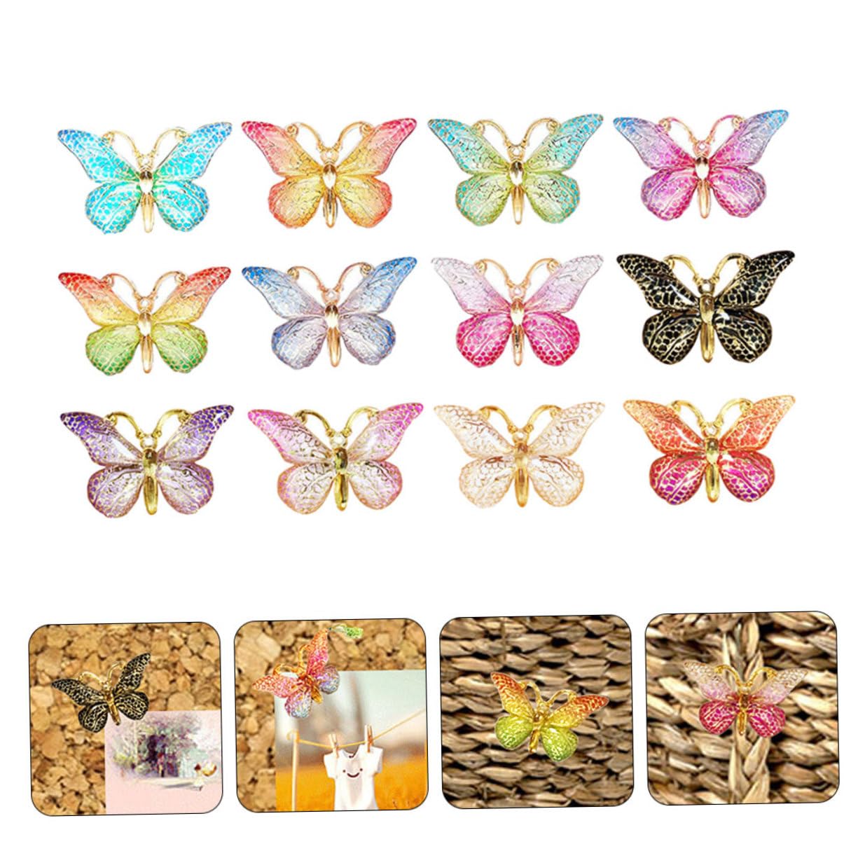jojofuny 5 Set Spilla A Farfalla Carino Stazionario Puntine Da Disegno Scrivania Spinta A Farfalla Viaggio Uffizi Carta Parati Adorn Puntina Delicata Piccola Puntina Acrilico Pezzi * 5
