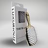 THE Brush luxury detangling hairbrush, anti static original patent - Wet or dry detangler, with versatile bristles for all hair types - long short thick curly straight, gently massages the scalp and