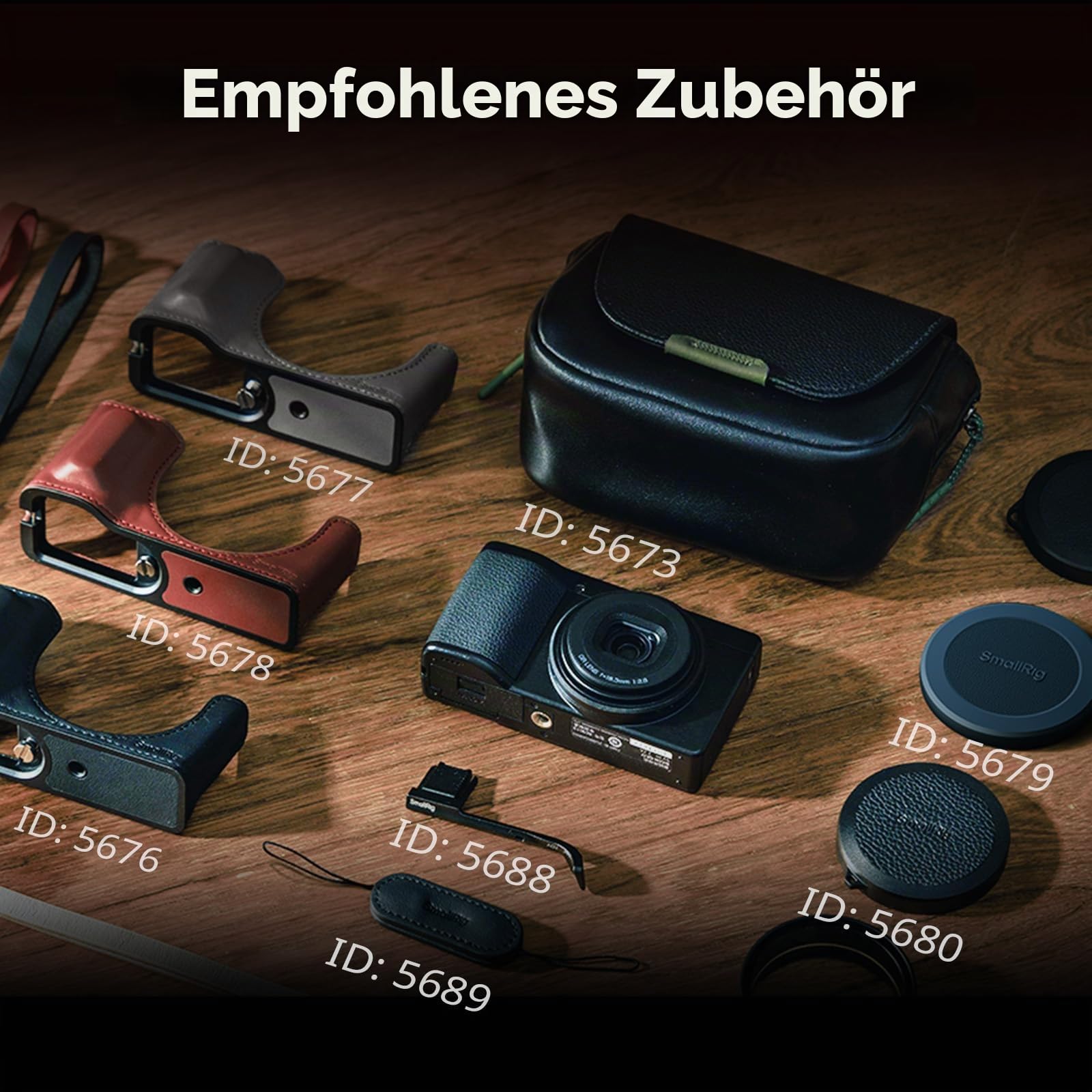 SMALLRIG Objektivschutzkappe für RICOH GR IV GRIV mit Anti-Verlust-Gurt, Kratzfeste Aluminium-Objektivabdeckung mit weichem Eva-Innenfutter, Zubehör für RICOH GR IV - 5680