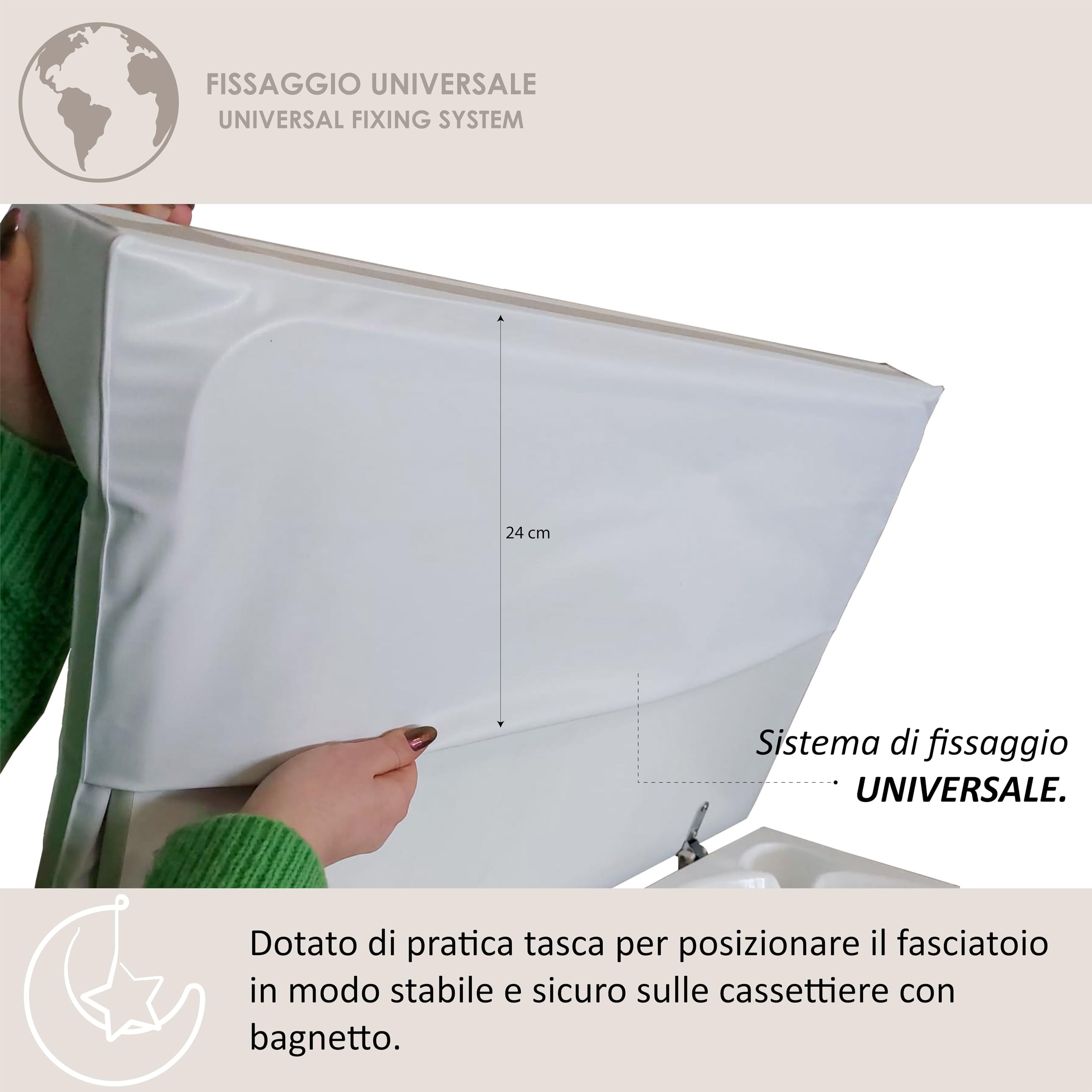 Italbaby Fasciatoio In PVC - Materassino Morbido Con Sponde Di Sicurezza, 49x81x10 Cm