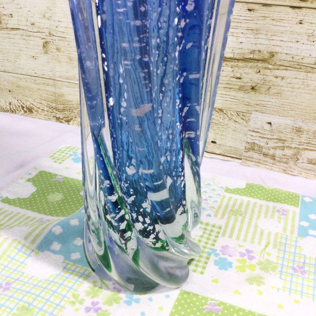 Amazon.co.jp: 津軽びいどろ 花瓶 フラワーベース ガラス工芸 青森伝統