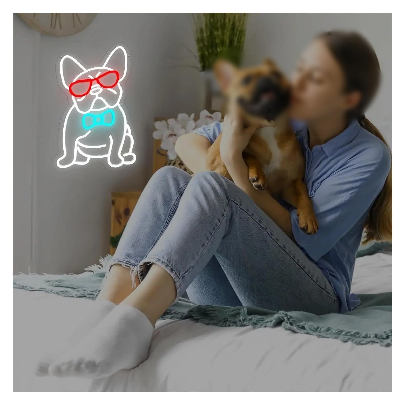 Insegna al Neon Insegna Al Neon A LED Bulldog Francese