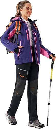 Miniatura 5 de URBEST Women's Outdoor Snow Ski Pants Waterproof Winter Fleece Lined Hiking Snowboard Insulated Softshell Pant