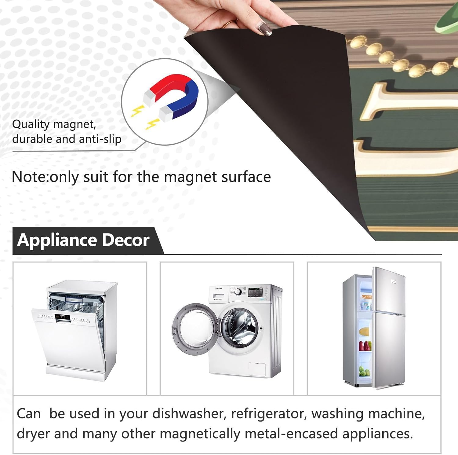 Dishwasher Magnet Cover Large Magnetic Stickers St Patrick 11 Front Dishwasher Cover Reusable Decal for Home Kitchen Refrigerator Decorative Lid Washing Machine Laundry