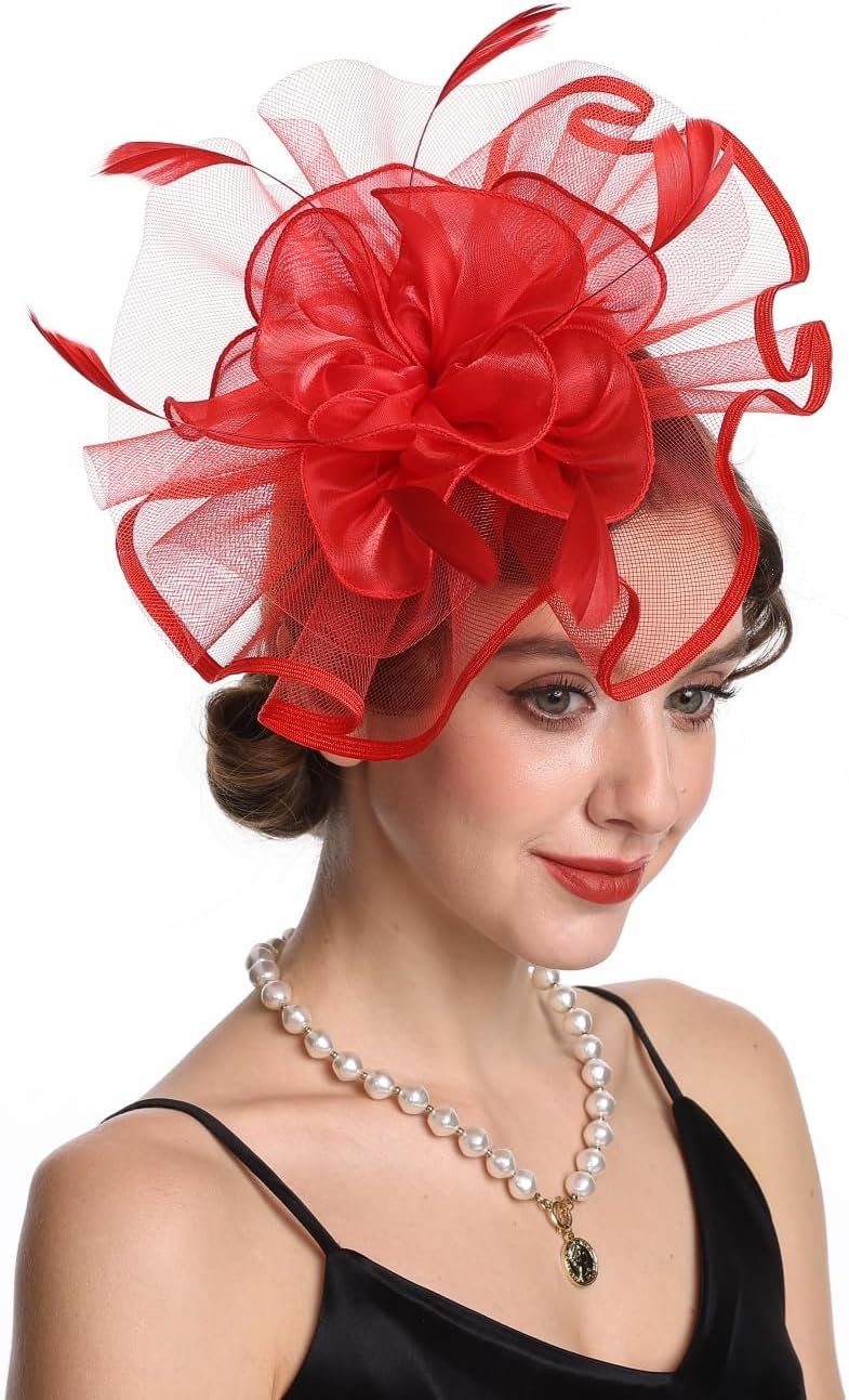 Women's Organza Church British Fascinator Bridal Tea Party Wedding Hat Summer