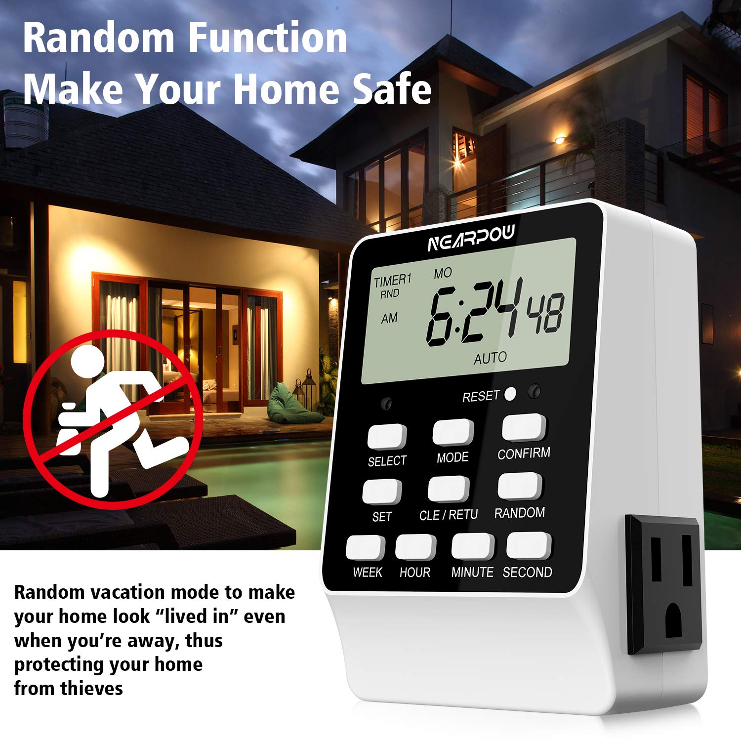 NEARPOW T19S Digital Timer Random Function