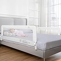 Vista 19 de ComfyBumpy Paquete de 1 riel de cama para niños pequeños de 35.5 pulgadas de largo x 19.5 pulgadas de alto, rieles de cama para niños pequeños, Azul