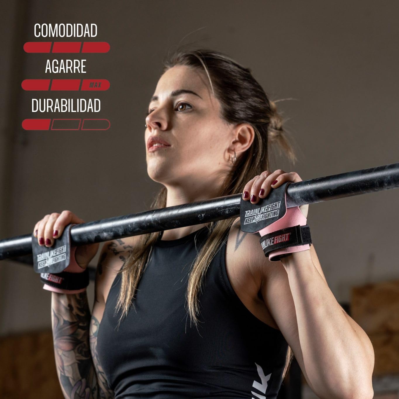 TRAINLIKEFIGHT Icon Reverse 0H - Manoplas para Cross-Training/Callistenia/Ejercicios de Gimnasia - Protección para Manos