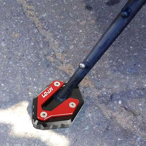 Miniatura 7 de CNC aluminio Motorcycle For Yamaha MT-07 MT Mt07 Moto Cage 2015-2023 Kickstand Foot Side Stand Extension Pad Support (Color : Black MT07)