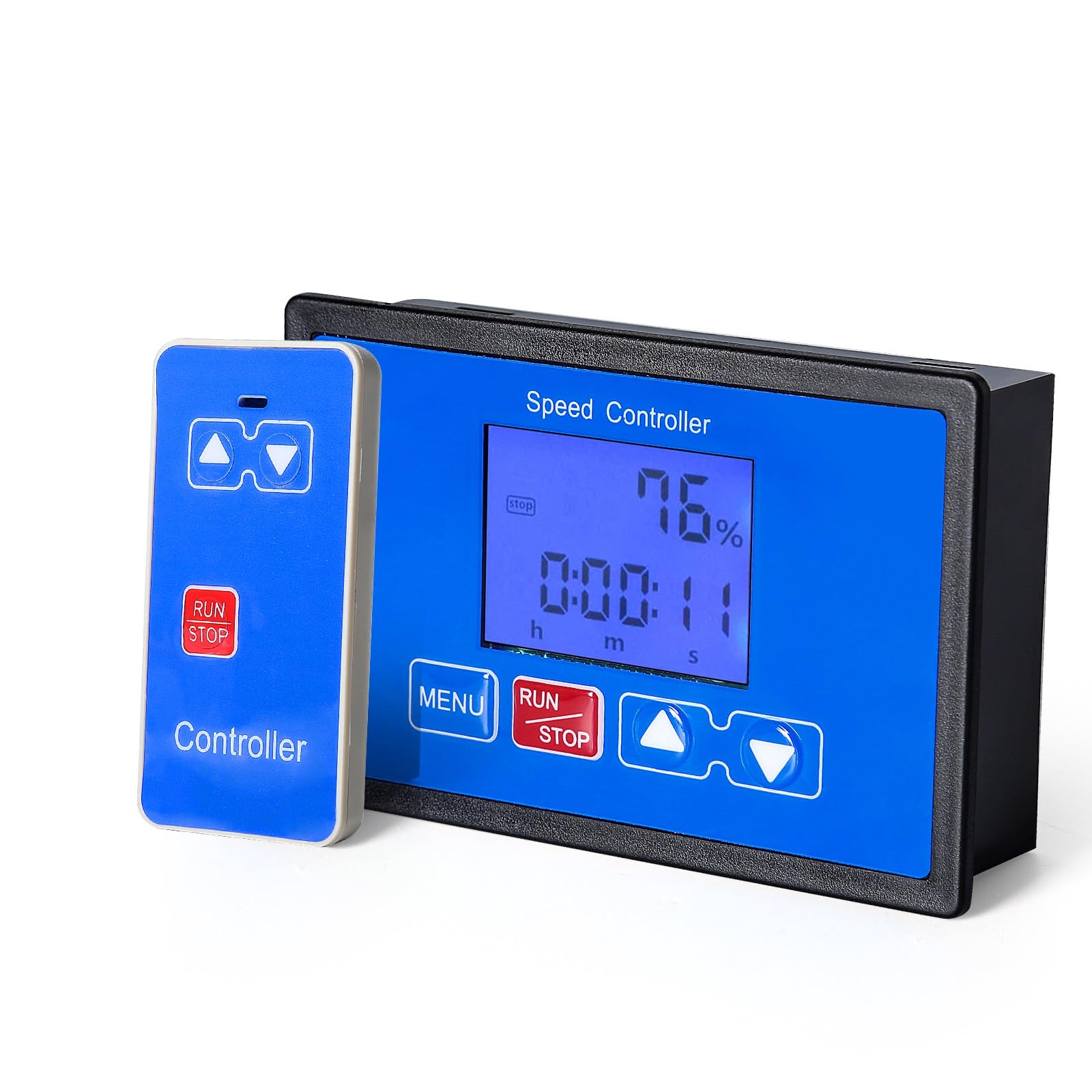 DEWIN Regulator prędkości silnika prądu stałego, 0-100% regulowany bezprzewodowy pilot zdalnego sterowania regulator prędkości silnika prądu stałego 6,5-55 V 30 A LCD inteligentny wyświetlacz kontrola