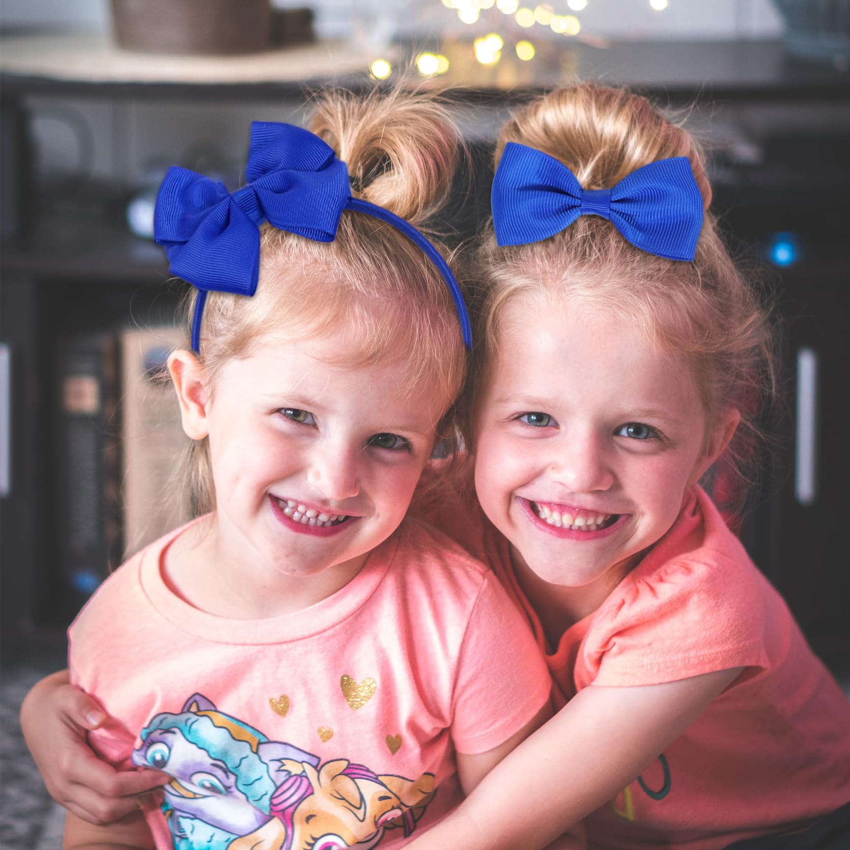 Kit di accessori per capelli per ragazze della scuola blu, con fiocco giallo, fermagli per capelli per coda di cavallo e fiocco per capelli, accessori per capelli per ragazze regalo di compleanno
