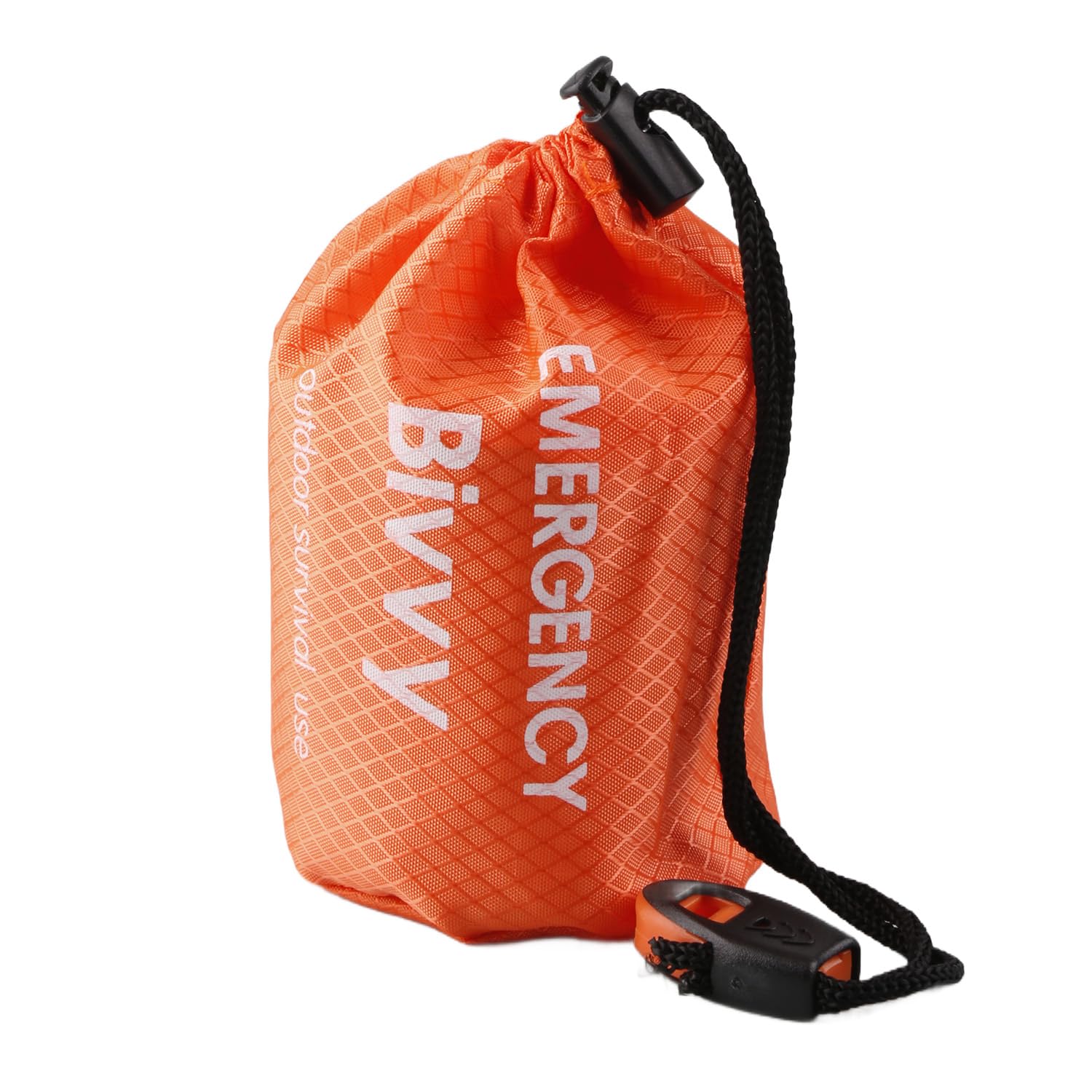 Tabanzhe Emergency Survival Sleeping Bag,Thermal Waterproof Bivvy Bag with Whistle,Reusable Emergency Bivy Sack for Cold Protection Outdoor Camping Hiking First Aid(Orange)