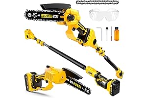 2-IN-1 Pole Saw & Chainsaw with 3.0Ah Battery: Cordless Freedom for Tree Trimming