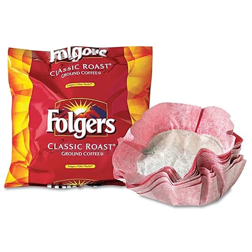 Folgers Classic Roast Filter Packs, Premeasured Ground Coffee and Filter in a Single Pouch, 160 Count (Pack of 4)