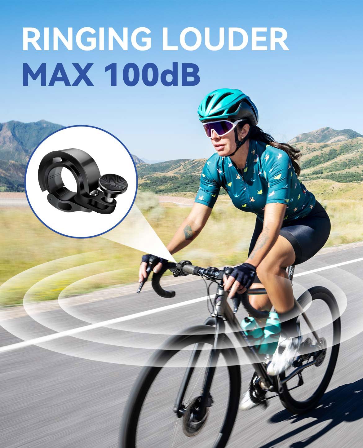Dzwonek rowerowy mini głośny i jasny | nowy klakson do roweru górskiego | dzwonek pasuje do kierownicy 22,2 mm