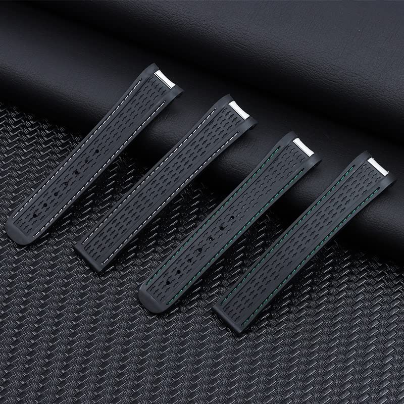 Correa de silicona curva de 20 mm compatible con Aqua AT150 y hebilla 7
