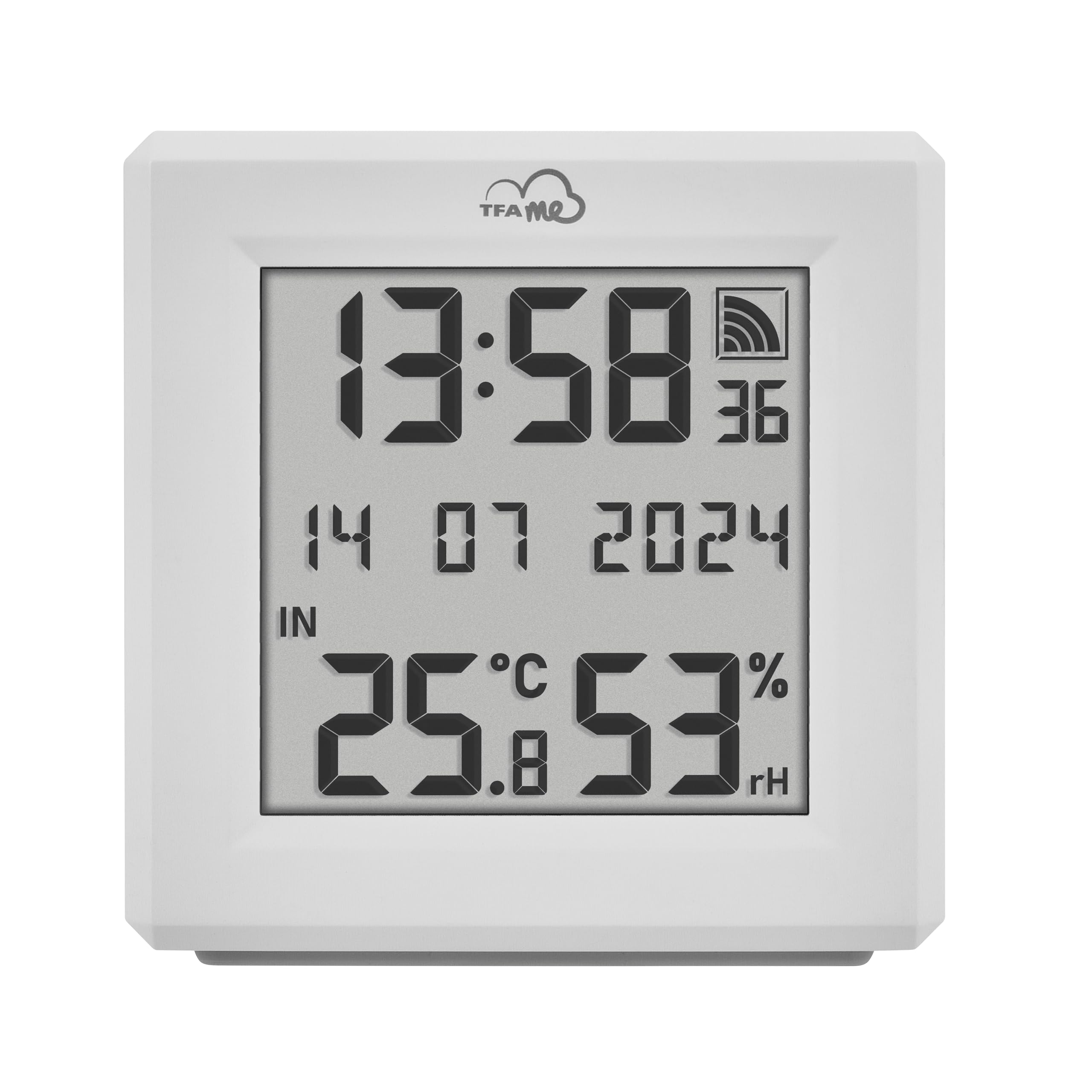TFA Dostmann WLAN Gateway TFA.me ID-01, 35.8103, zur Überwachung von TFA-ID Sendern, inkl online TFA.me Portal für PC/Smartphone/Tablet, Temperatur und Luftfeuchtigkeit innen, Klimakontrolle, weiß