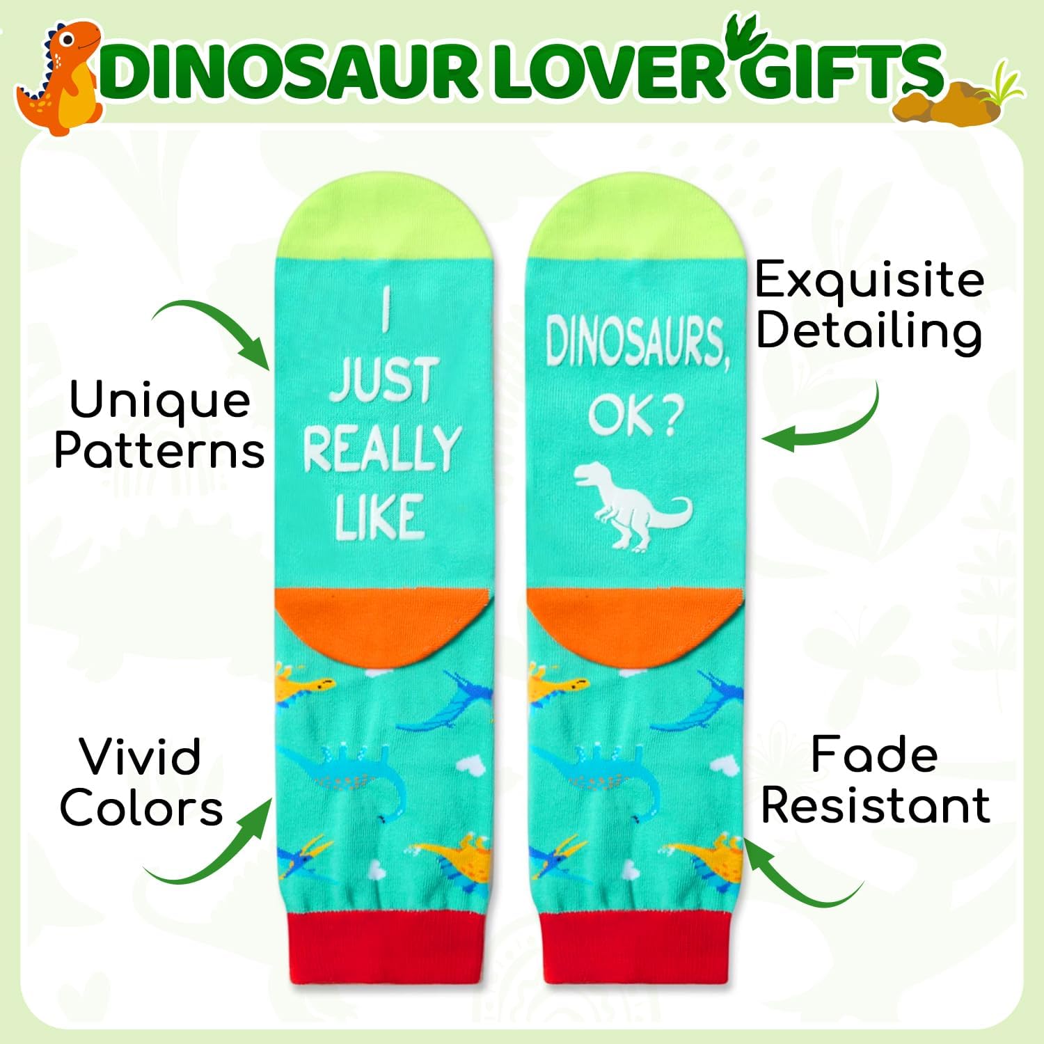 Zmart Animal Lover Gifts Women Men - Funny Goat Dinosaur Horse Socks for Teens, Riding Gifts - Image 5
