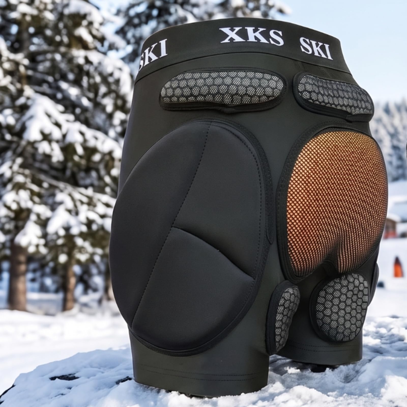 Gralara Short Protection avec uillères Extensible Short Protection Rembourré Souple Sécurités Corporelles pour Skieurs