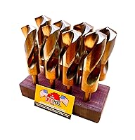 Vista 2 de Drill Hog 8 Pc Jumbo Cobalt M42 Silver & Deming Drill Bit Set