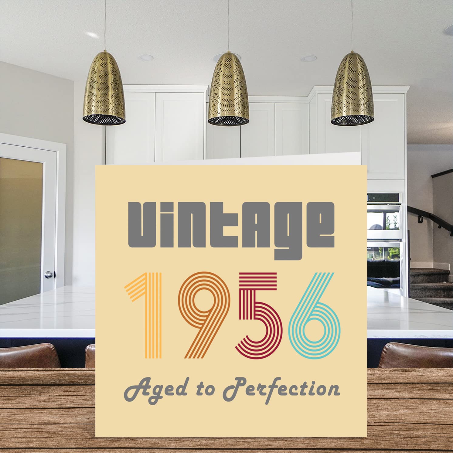 EQUIK PRODUCTS Carte D'anniversaire 1956 | Cadeau D'anniversaire Pour Hommes Et Femmes | Année De Naissance 1956 | Poster Vintage | Décoration Et Idée Cadeau | Retour En 1956