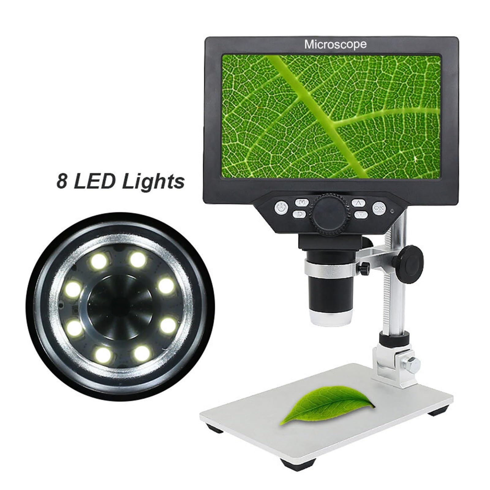 Microscopio, Microscopio Digital Portátil De 1200X, Vídeo LCD 7 ", 12MP For Soldadura, Inspección Electrónica PCB, Zoom Continuo