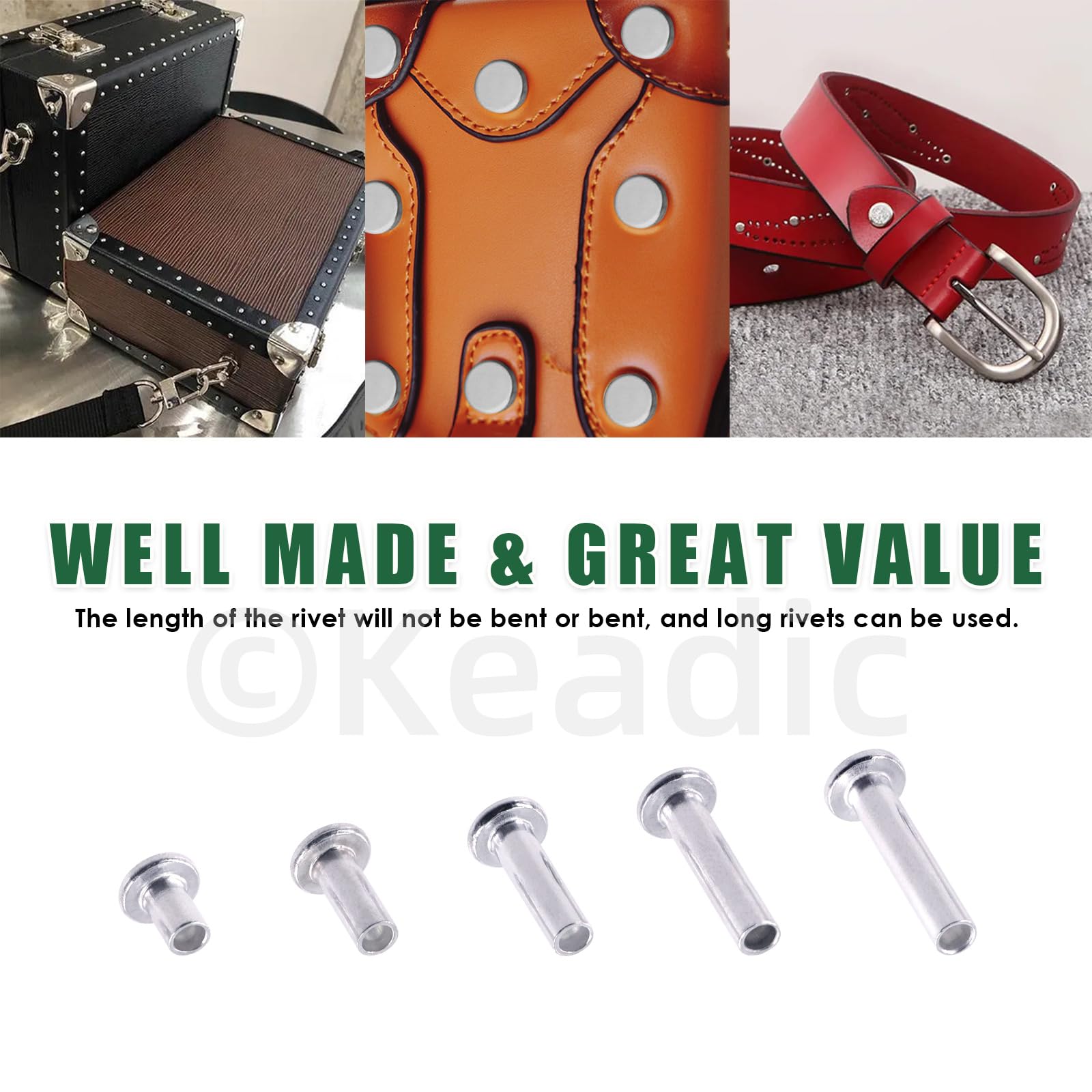 Rivets Assortment Set - 251 Pcs M4 Aluminum Rivets -6 Rivets Assortment Set - 251 Pcs M4 Aluminum Rivets -6